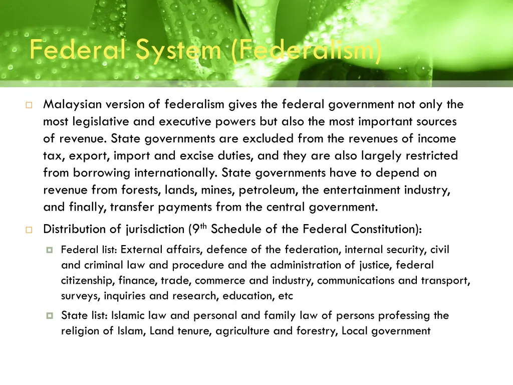 federal system federalism 1