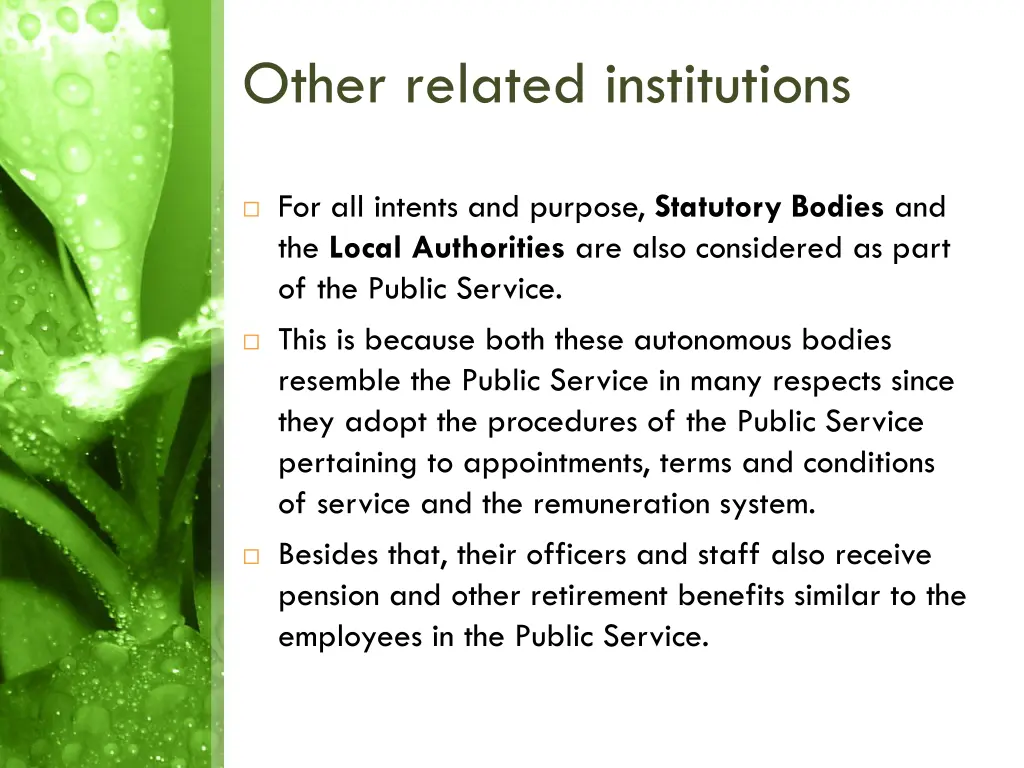 other related institutions