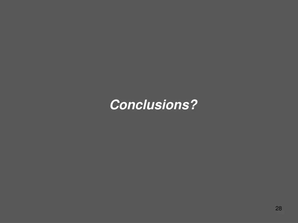 conclusions