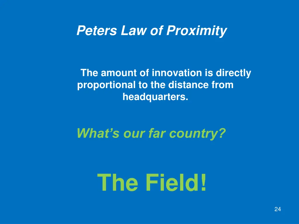 peters law of proximity