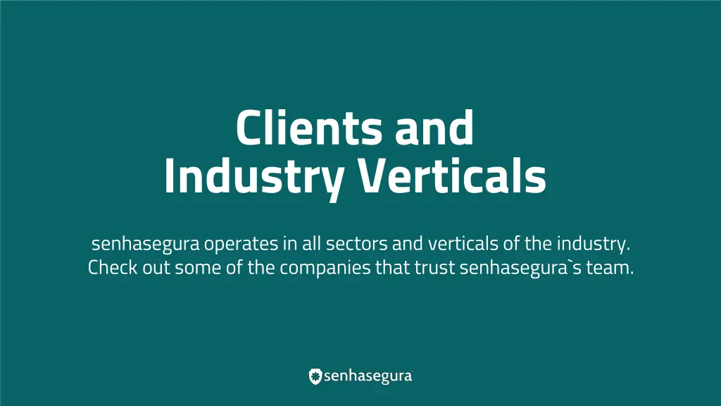 clients and industry verticals