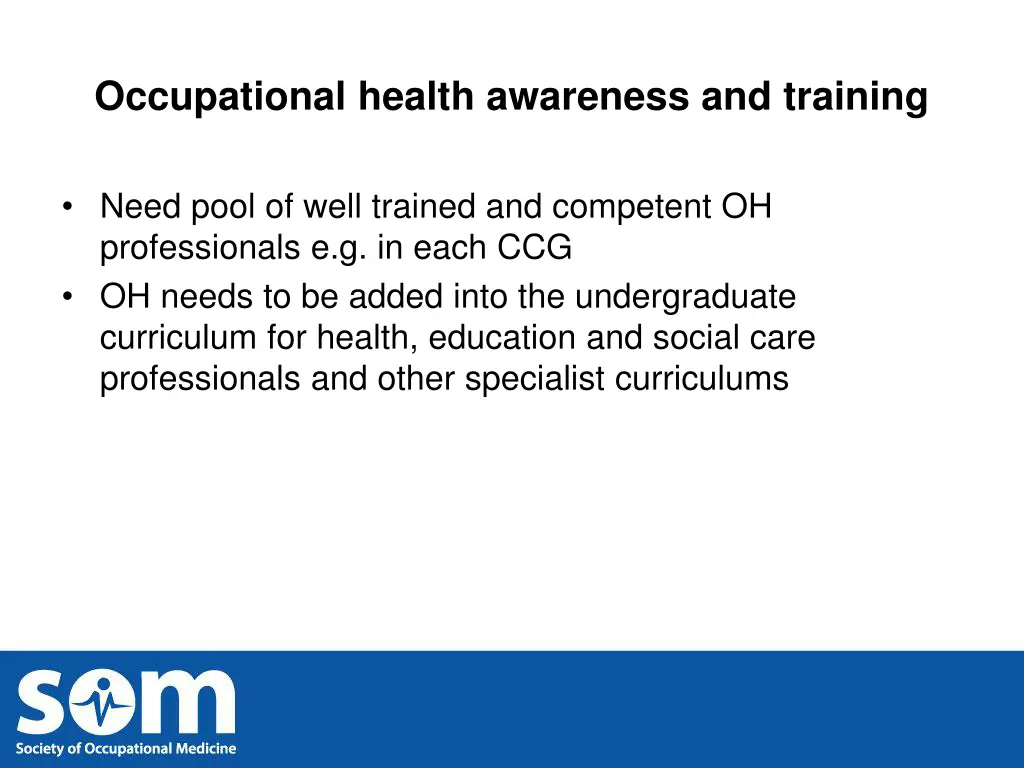 occupational health awareness and training