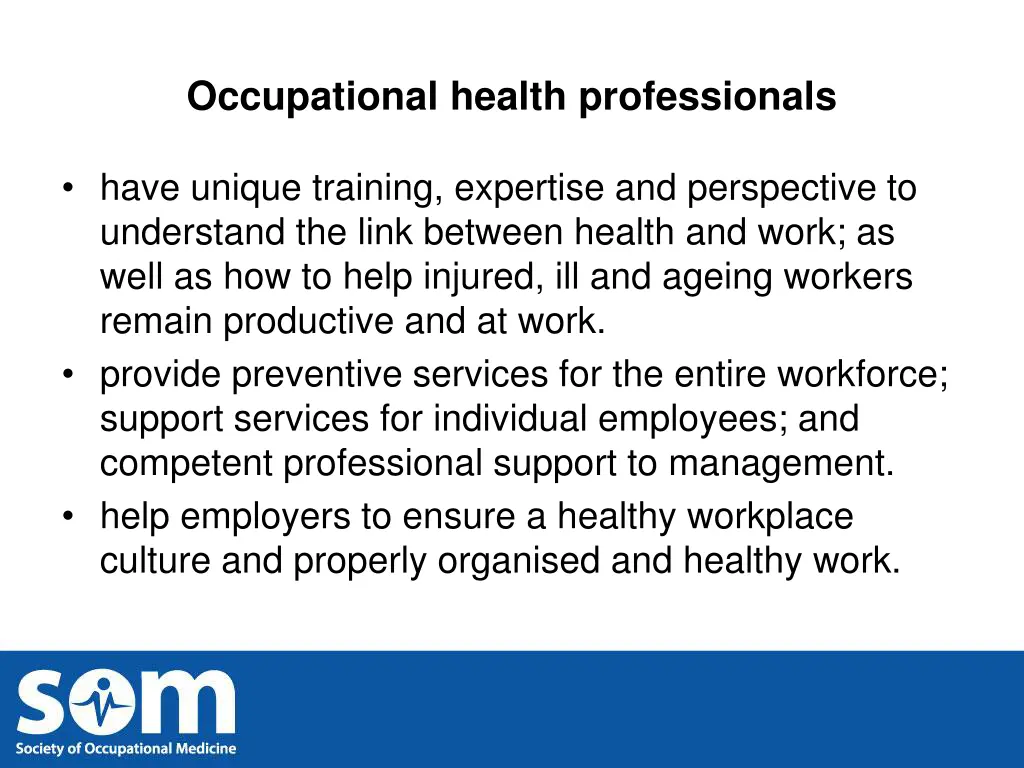 occupational health professionals