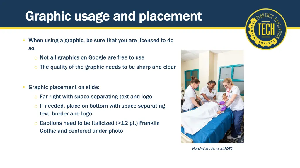 graphic usage and placement graphic usage