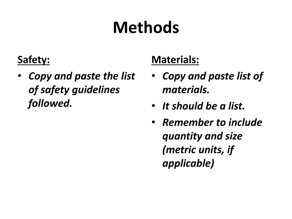 methods