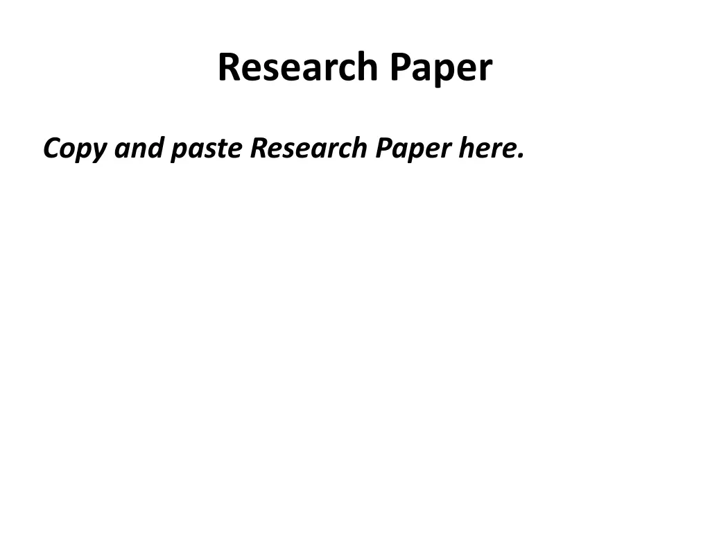 research paper