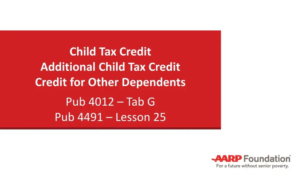 child tax credit additional child tax credit