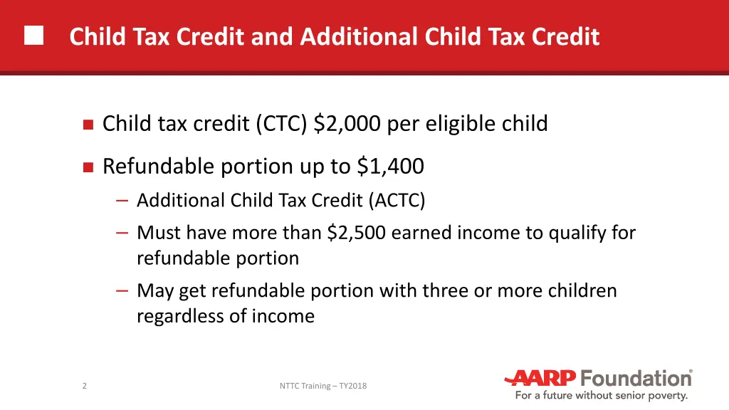 child tax credit and additional child tax credit
