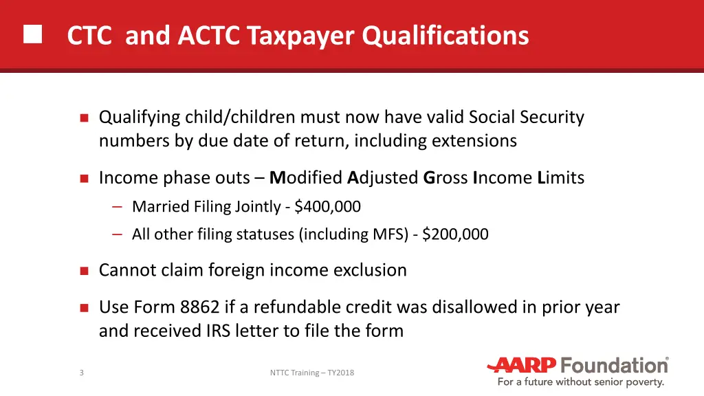 ctc and actc taxpayer qualifications