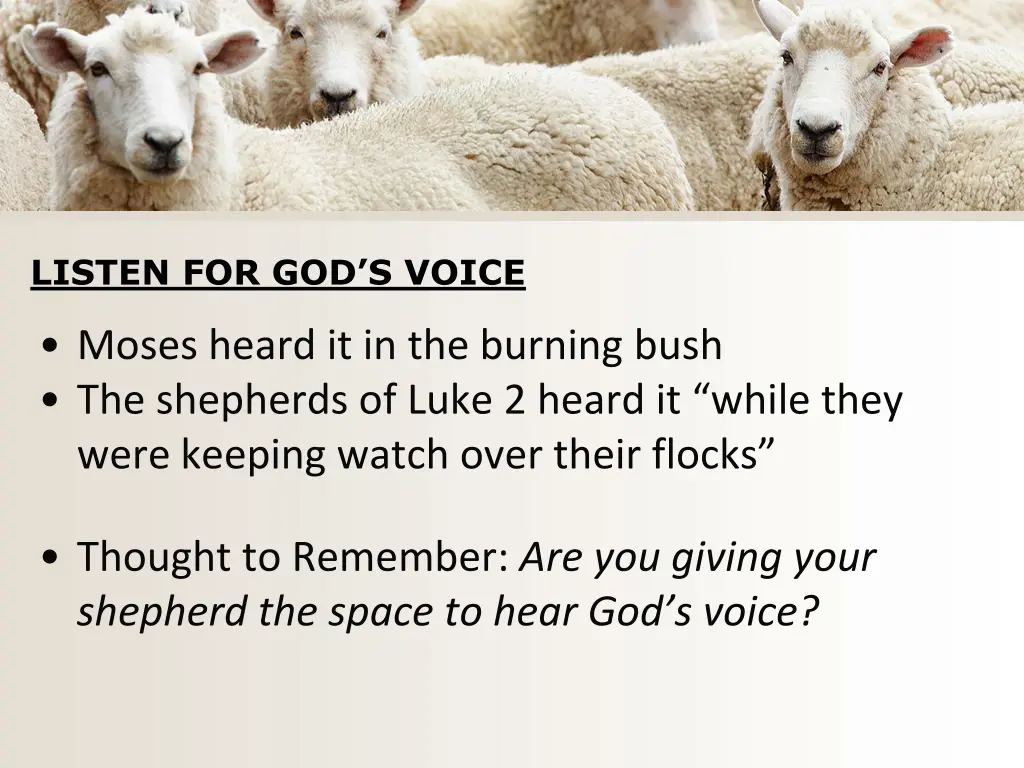 listen for god s voice