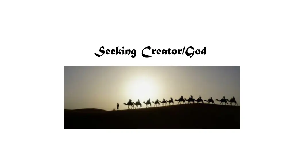 seeking creator god