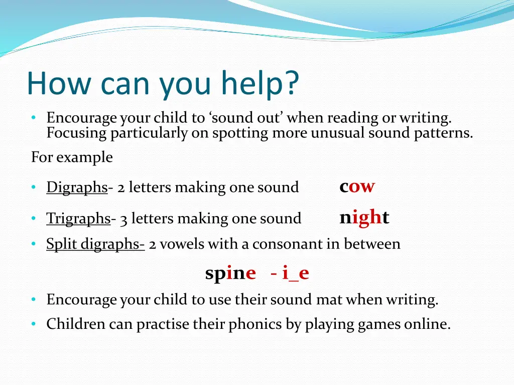 how can you help encourage your child to sound