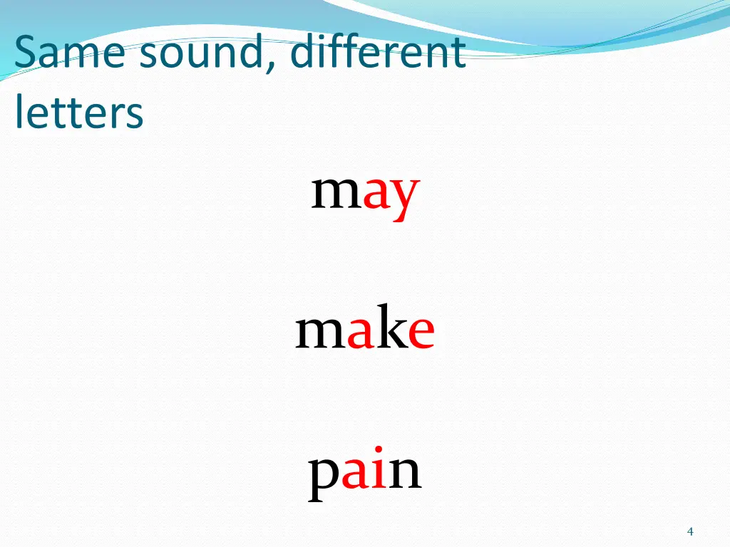 same sound different letters