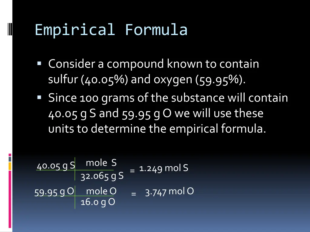 empirical formula 3