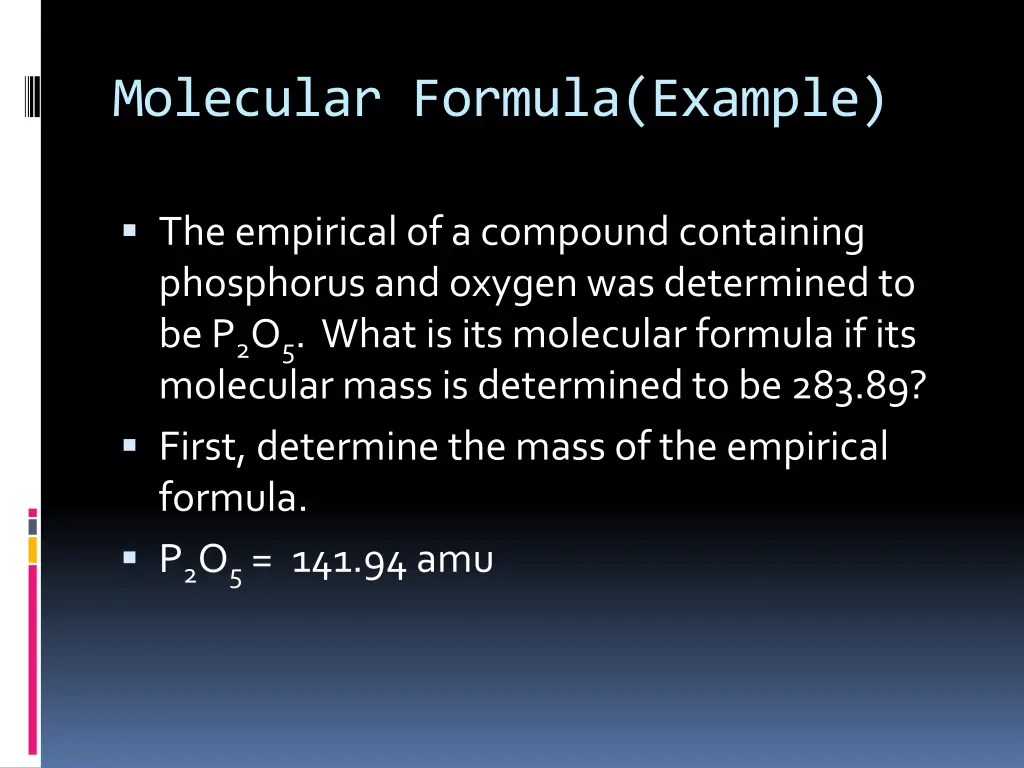 molecular formula example