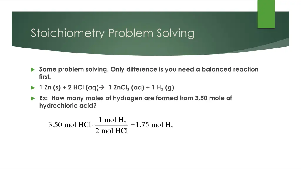 stoichiometry problem solving