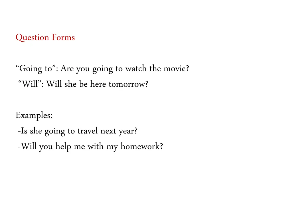 question forms