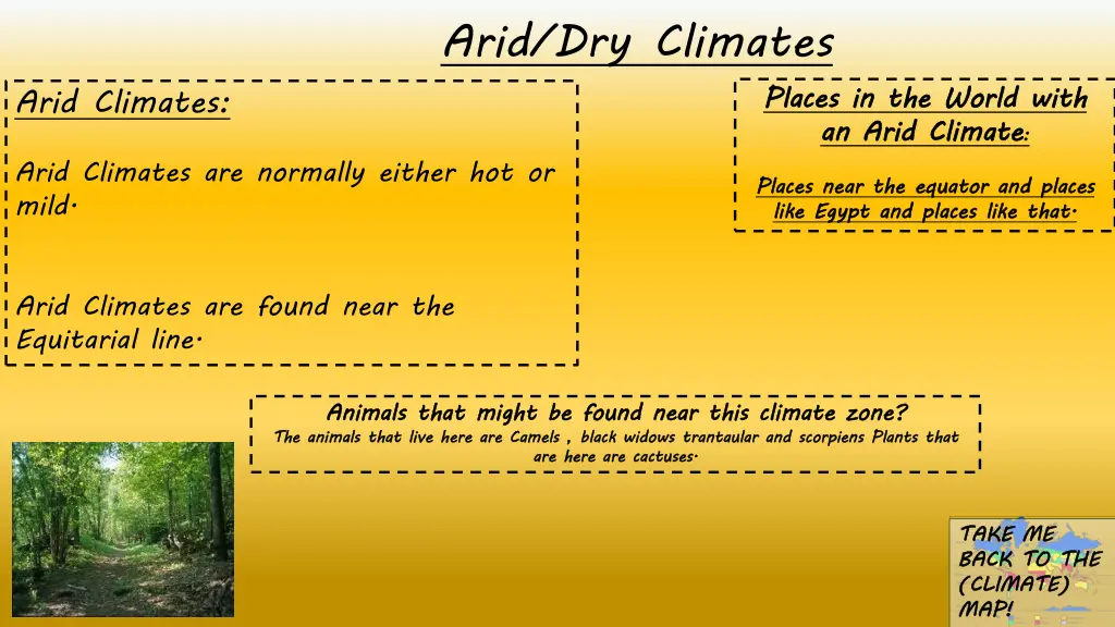 arid dry climates