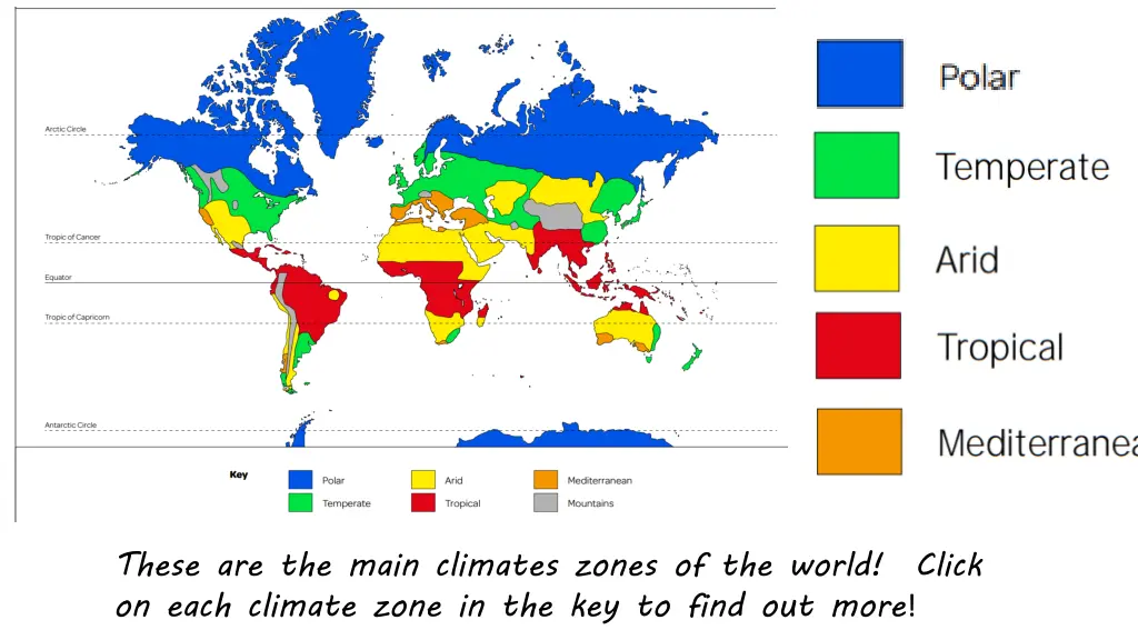 these are the main climates zones of the world
