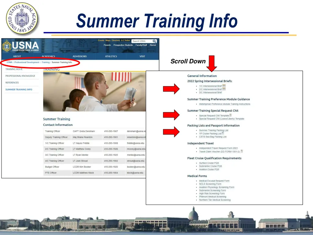 summer training info