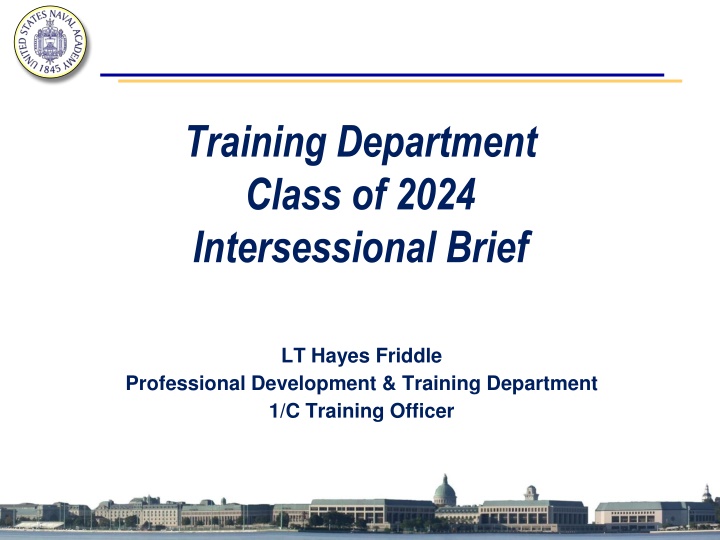 training department class of 2024 intersessional