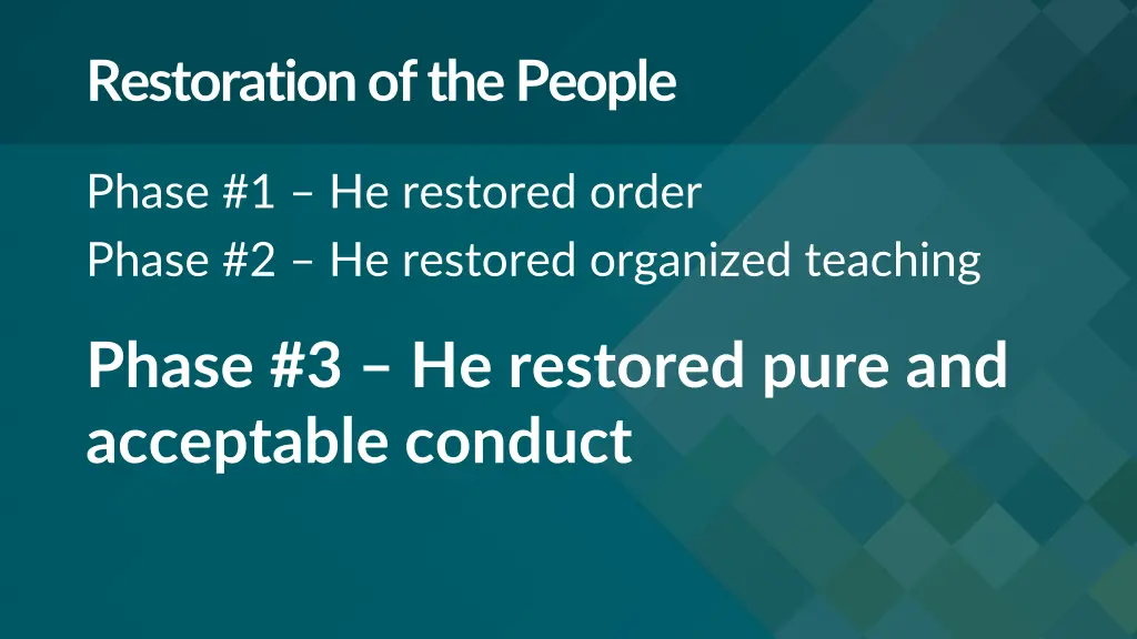 restoration of the people 2