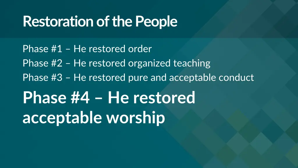 restoration of the people 3