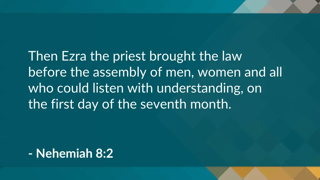 then ezra the priest brought the law before