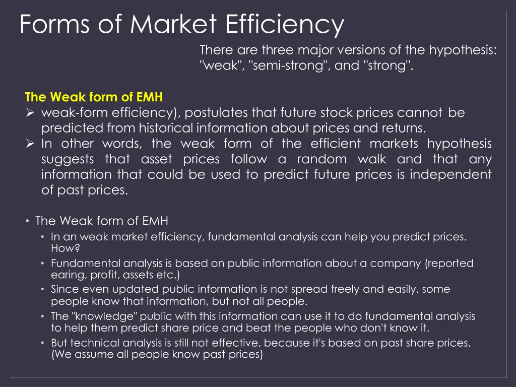 forms of market efficiency