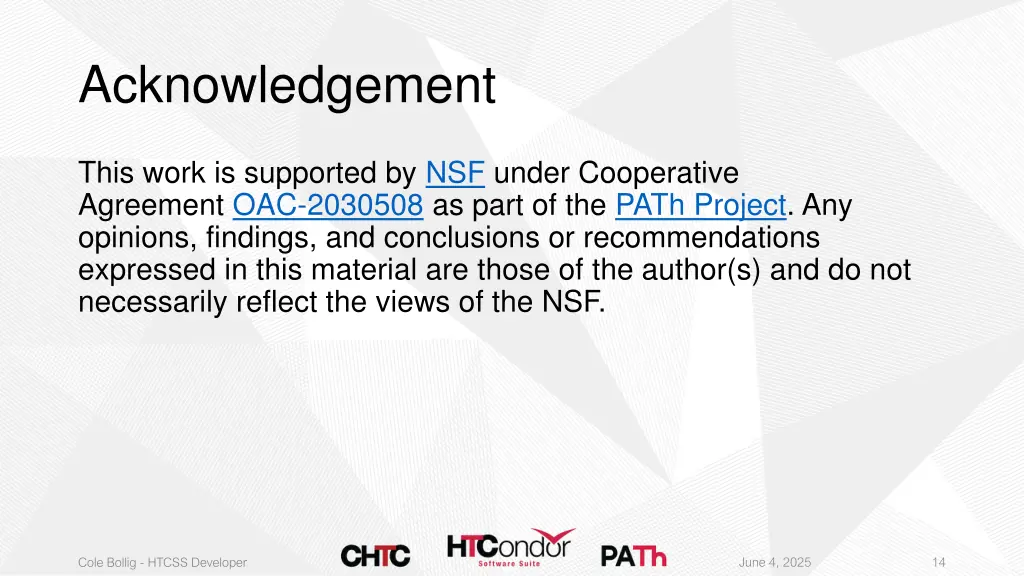 acknowledgement