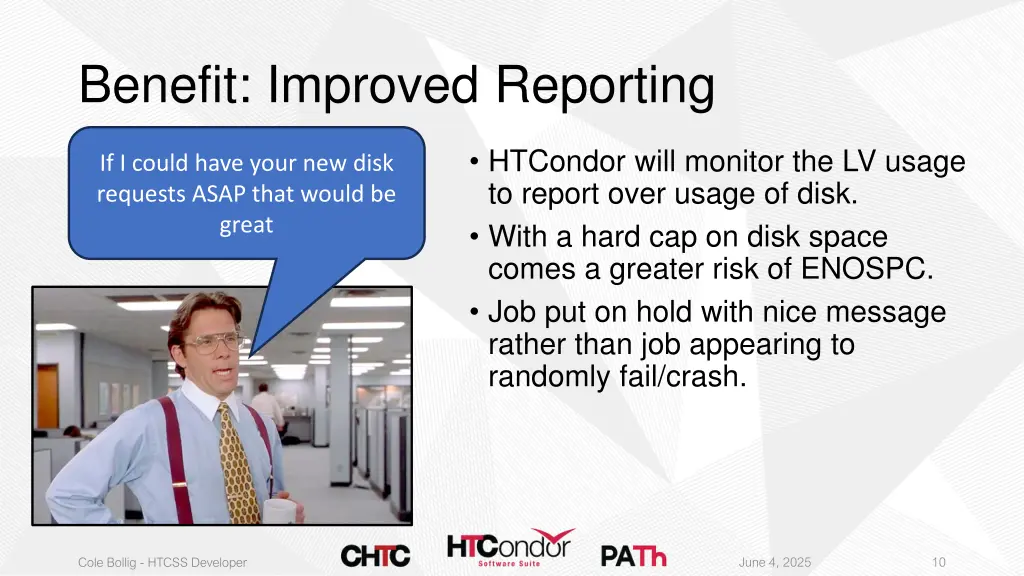 benefit improved reporting