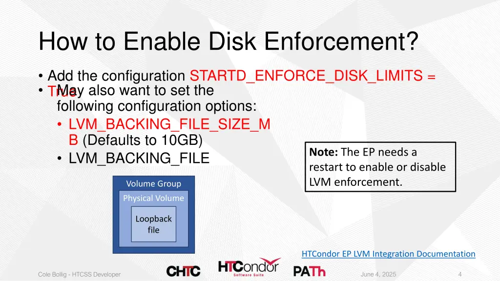 how to enable disk enforcement