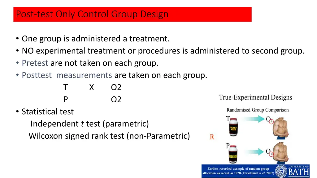 post test only control group design