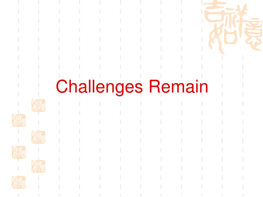 challenges remain