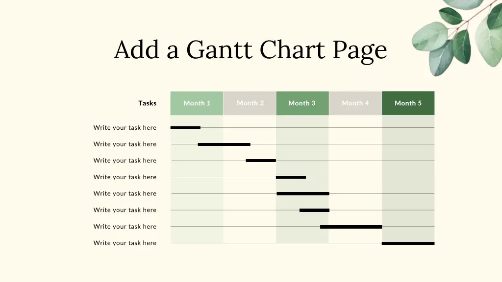 add a gantt chart page