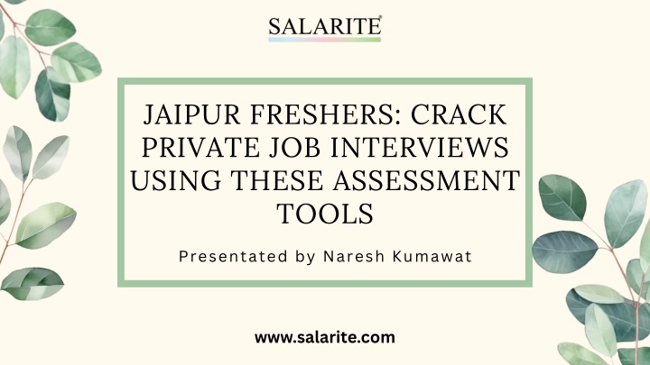 jaipur freshers crack private job interviews