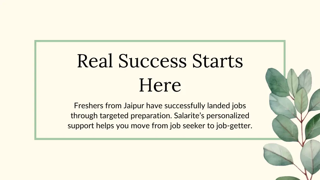real success starts here