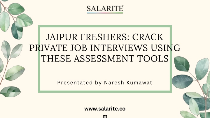 jaipur freshers crack private job interviews