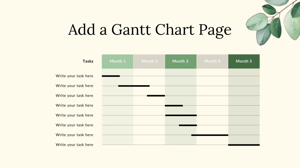 add a gantt chart page