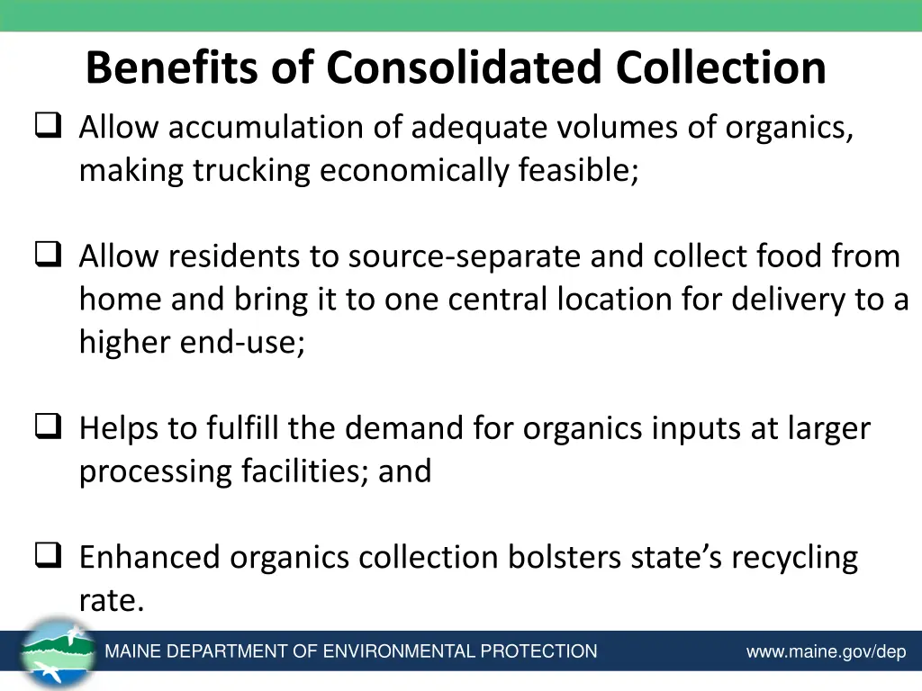 benefits of consolidated collection allow