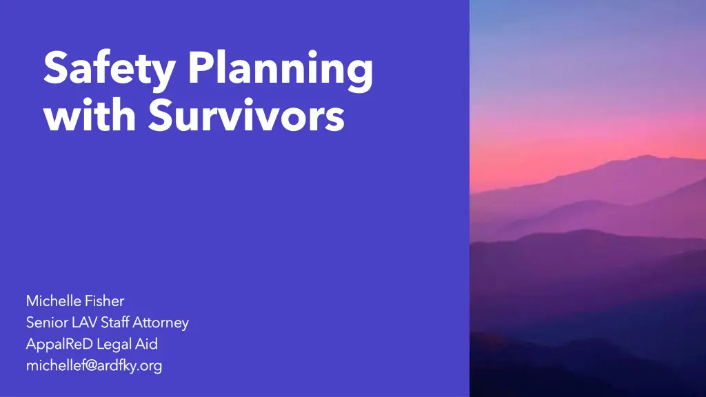 safety planning with survivors