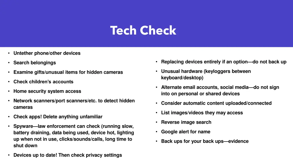 tech check 1