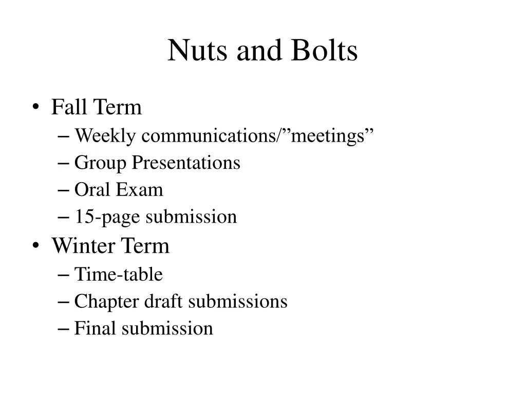 nuts and bolts