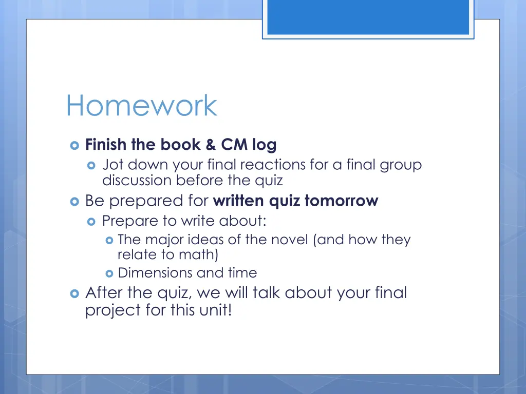 homework