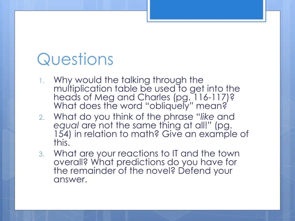 questions