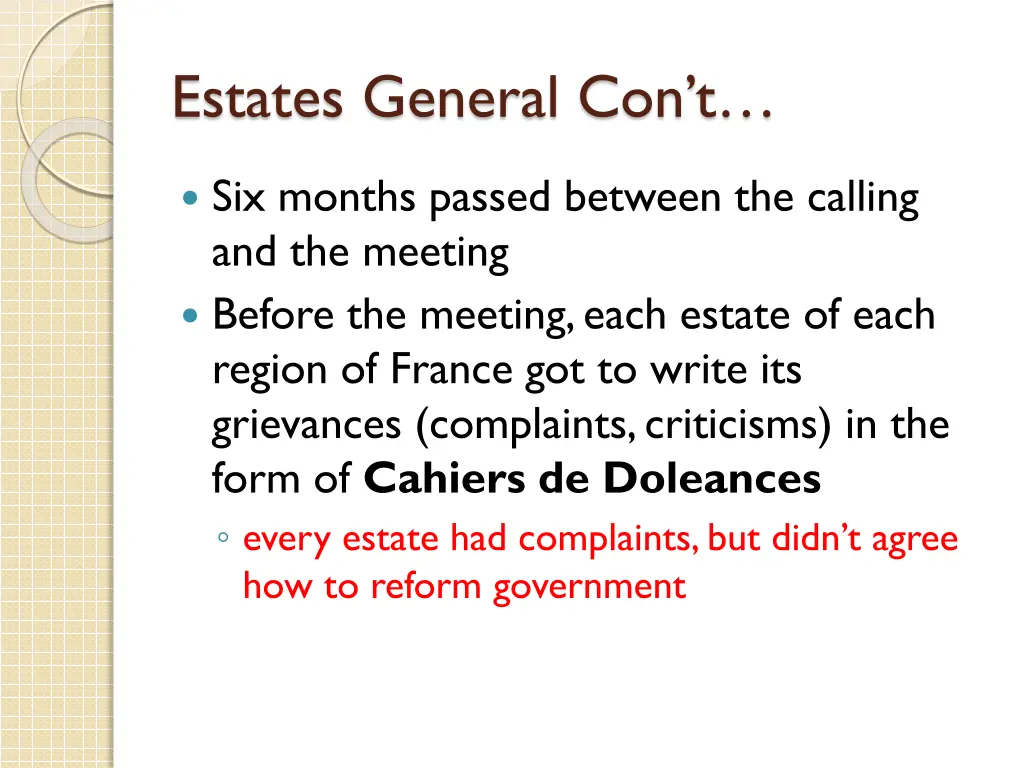 estates general con t