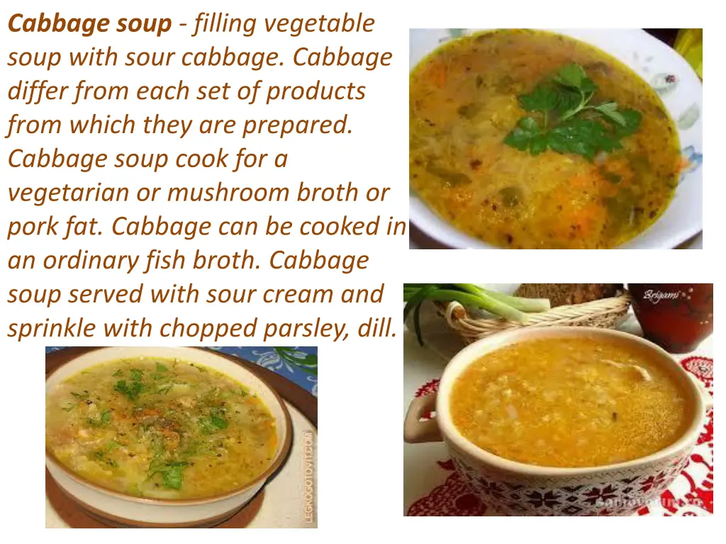 cabbage soup filling vegetable soup with sour