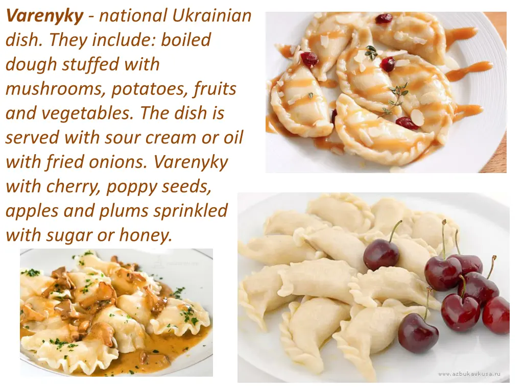 varenyky national ukrainian dish they include
