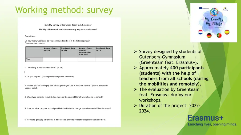 working method survey