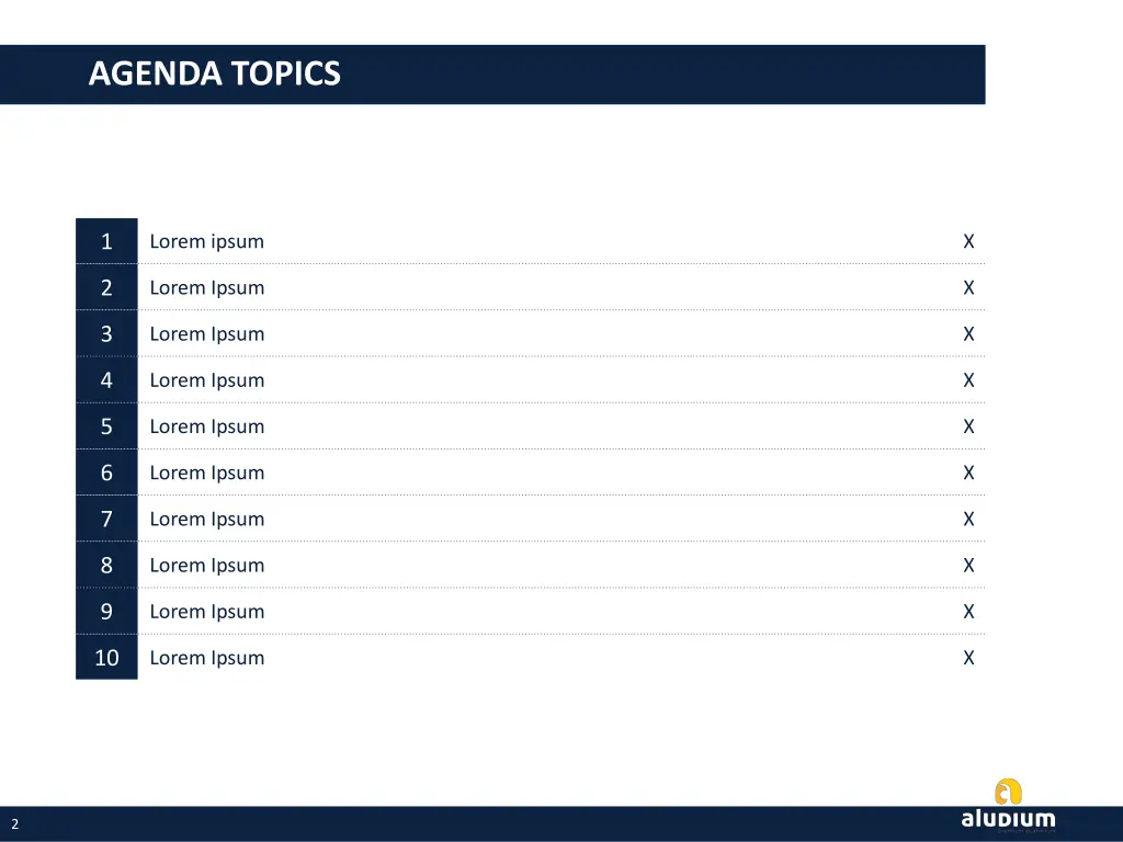 agenda topics